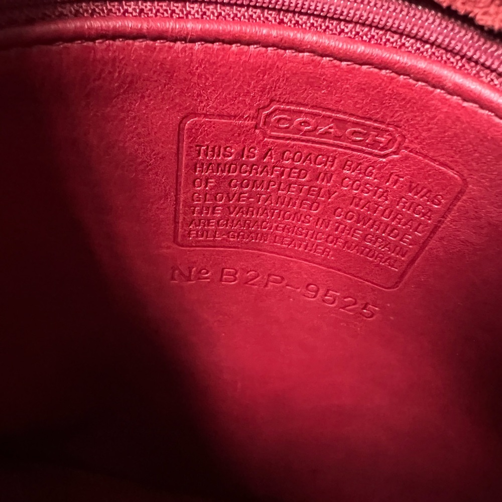 Coach Red Leather Shoulder Bag - Picture 10 of 10